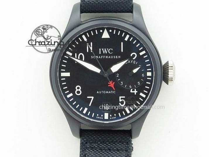 MIROTIME 0504 Affordable Mark XVII IW326501 FKF 1:1 Best Edition Black Dial on Black Leather Strap 7131